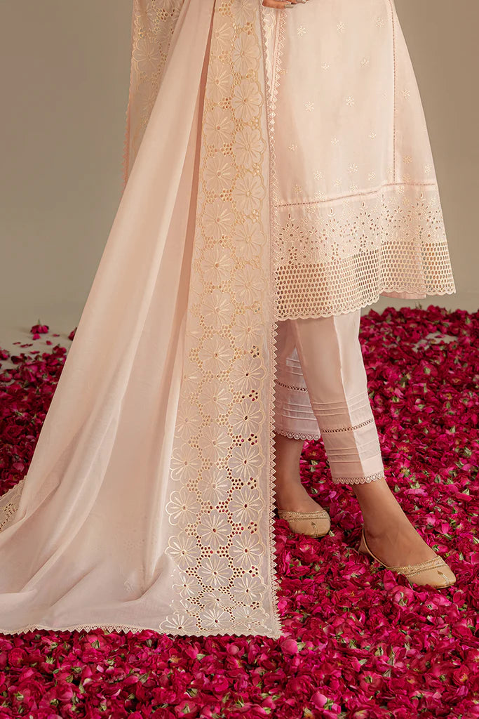 ETHEREAL PINK-3PC CHIKAN KARI LAWN SUIT