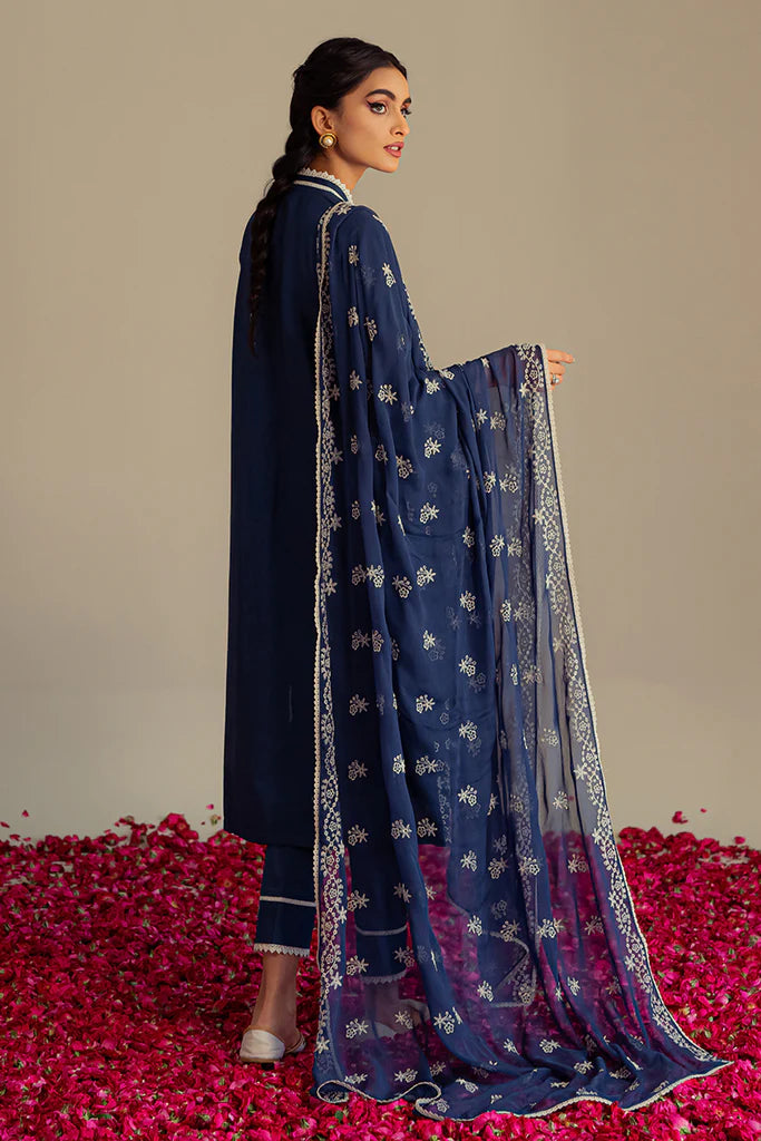 MOON STONE-3PC CHIKAN KARI LAWN SUIT