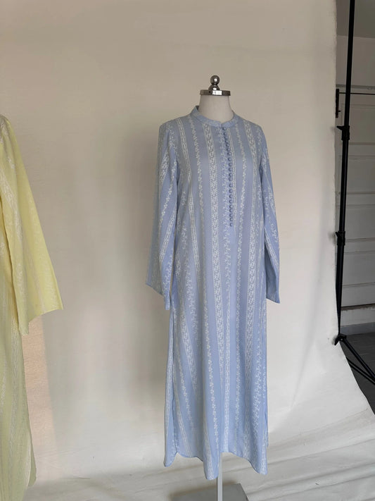 Sak Atelier Blue Chikankari Ellie Tunic