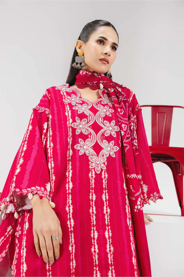 3 Pc Unstitched Embroidered Lawn Suit - MB-CUSV13-14A