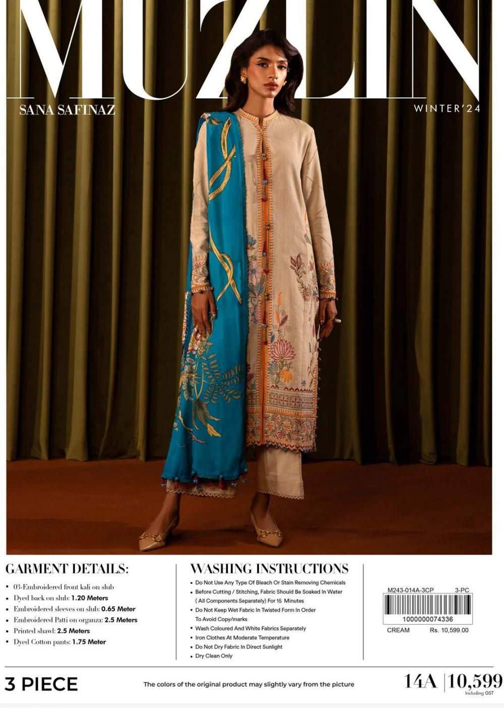 Sana Safinaz Muzlin Fall Winter 2024 | 14A