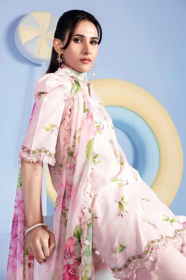 3 Pc Unstitched Embroidered Lawn Suit - MB-CUSV13-15A