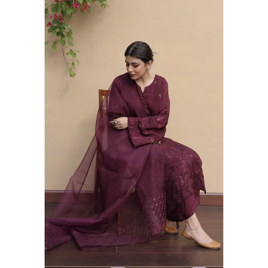 BURGUNDY OUTFIT | FESTIVE' 23 | DYOT