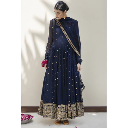 NAVY BLUE KALI DAAR | FESTIVE' 23 | DYOT