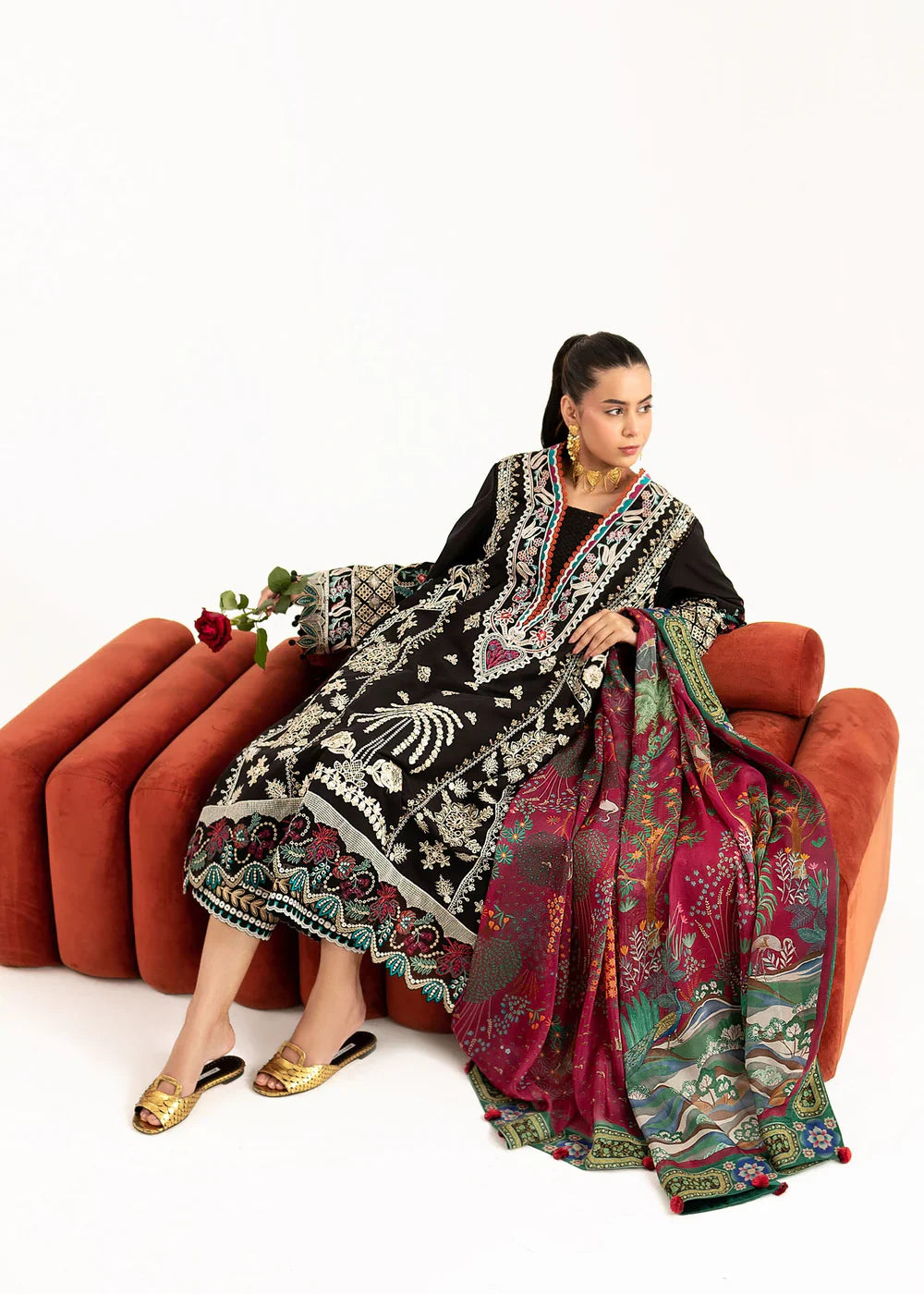 Sadaf Fawad Khan Siraa Lawn'25 - PALM ISLAND - A