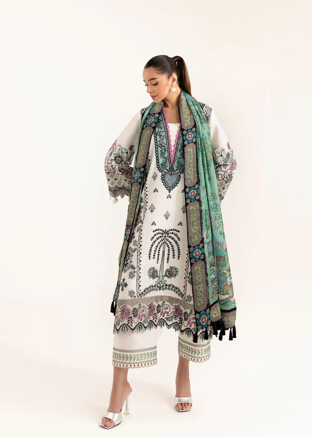 Sadaf Fawad Khan Siraa Lawn'25 - PALM ISLAND - B