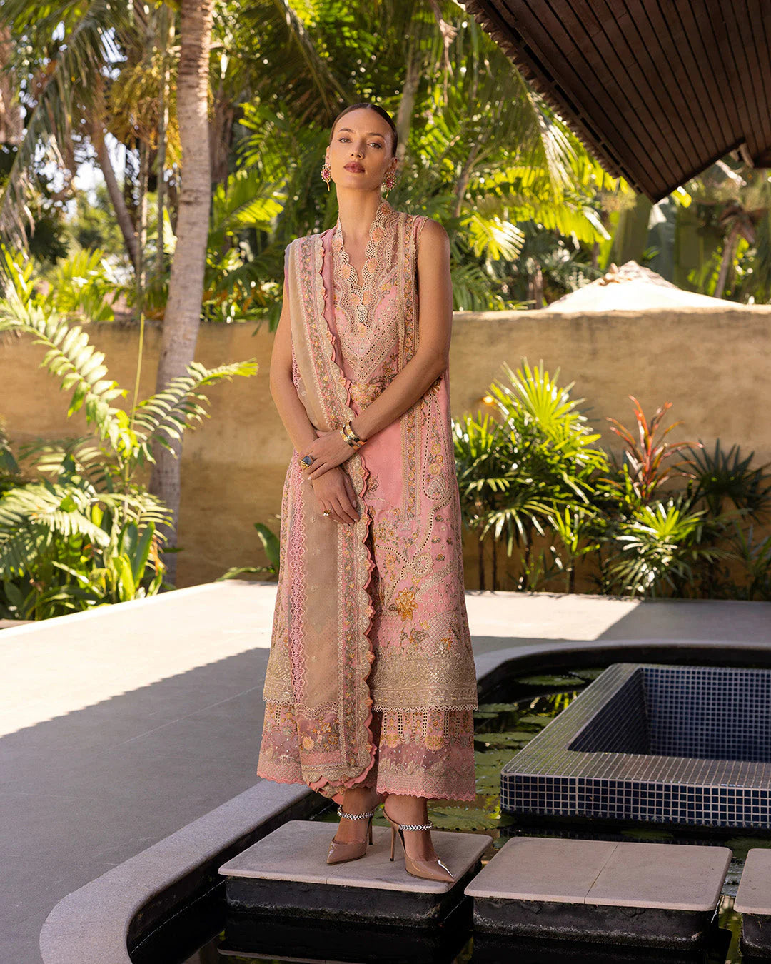 Faiza Saqlain Zinnia Luxury Lawn '25 - Peony