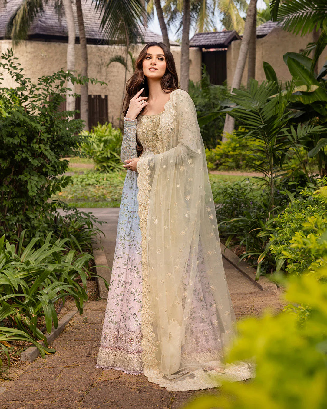 Faiza Saqlain Zinnia Luxury Lawn '25 - Freesia