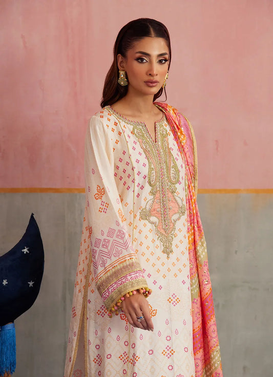 Farah Talib Aziz Mayna Festive Prints '25 - Isa Ivory Shirt and Dupatta