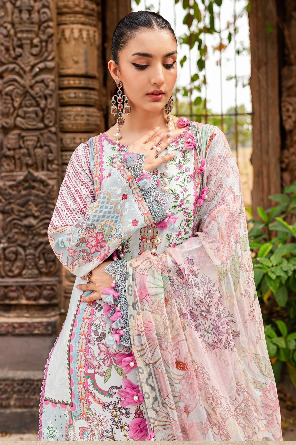 URBANE CHIFFON COLLECTION - BABY BLUE SUIT-SET