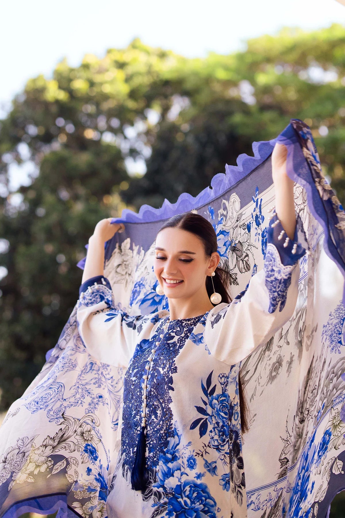 JADE FLORA LAWN 03PC 2025 - BLUE JAS