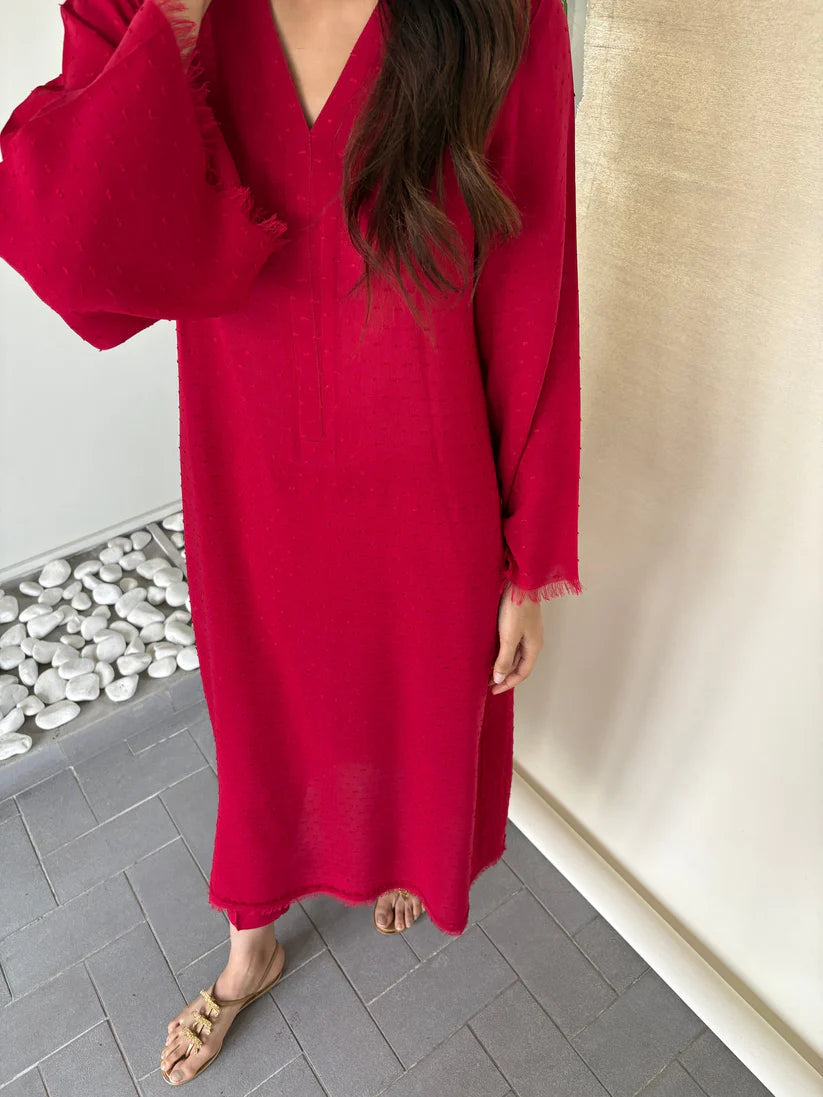 RED DHAAGA SET | Sak Atelier