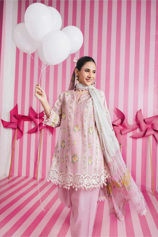 3 Pc Unstitched Embroidered Lawn Suit - MB-CUSV13-02A