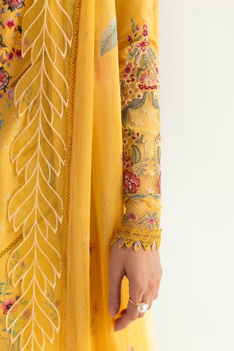 Qalamkar QPrints Unstitched Printed Lawn | 03B