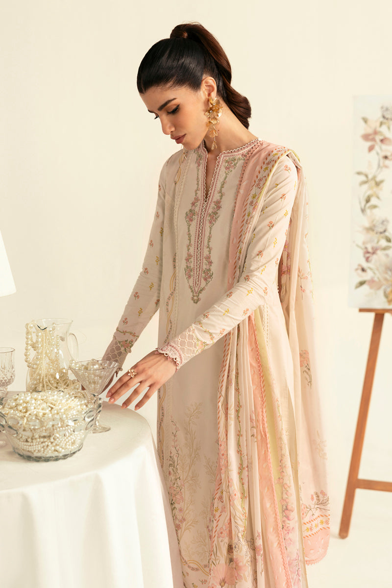 Qalamkar QPrints Unstitched Printed Lawn | 01A