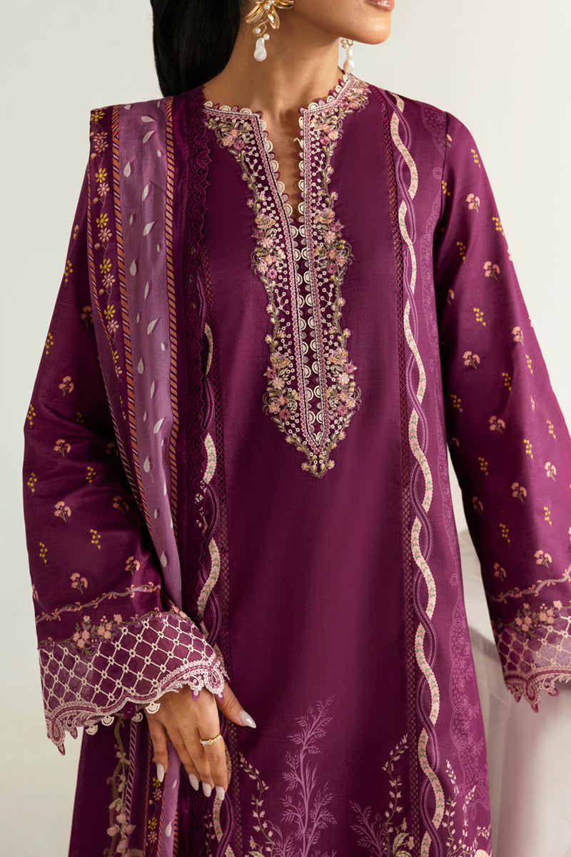 Qalamkar QPrints Unstitched Printed Lawn | 01B