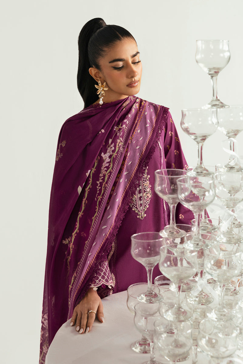 Qalamkar QPrints Unstitched Printed Lawn | 01B