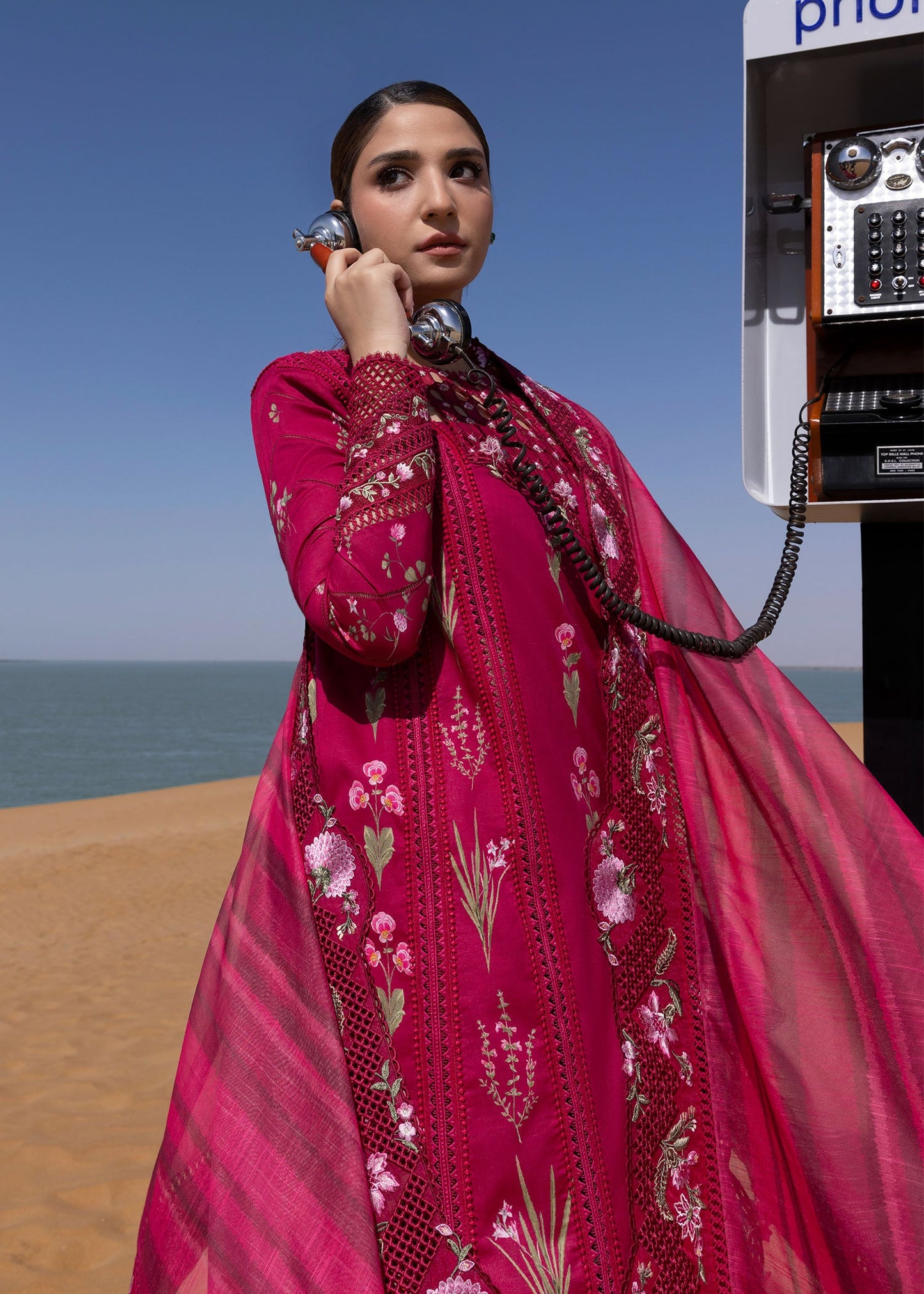 Crimson Summer Lawn 2025 by Saira Shakira | D9 A