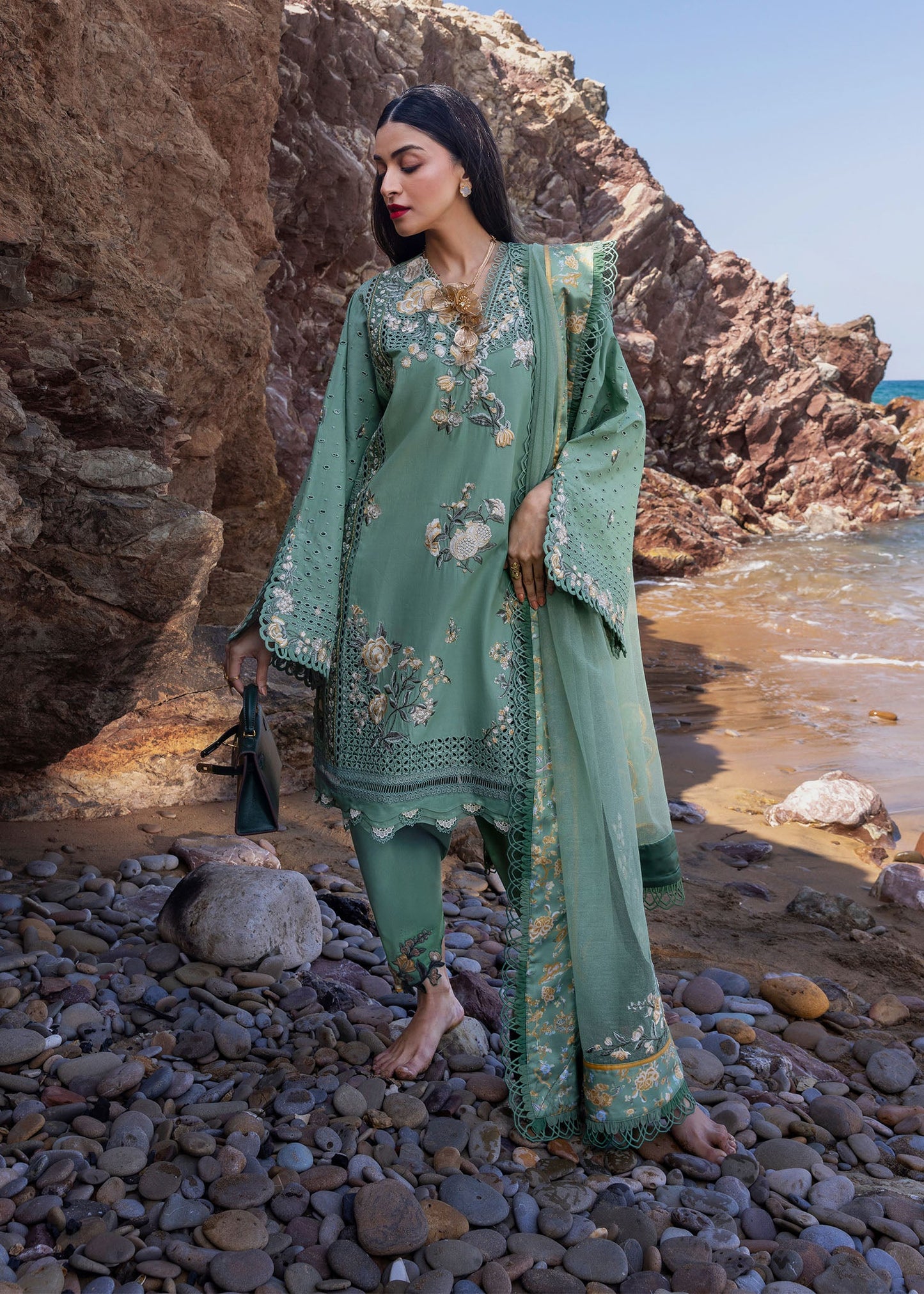 Crimson Summer Lawn 2025 by Saira Shakira | D5 A
