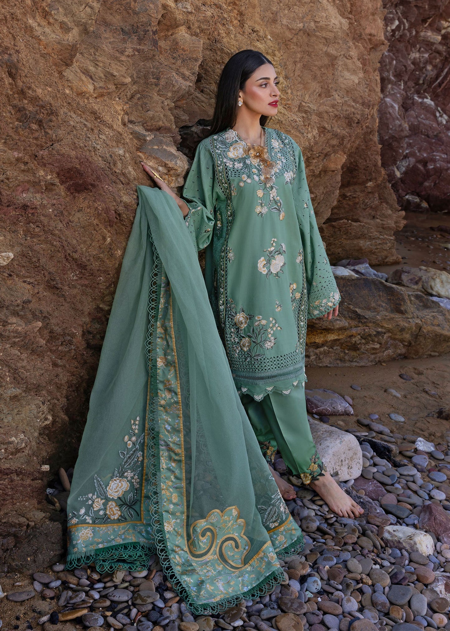 Crimson Summer Lawn 2025 by Saira Shakira | D5 A
