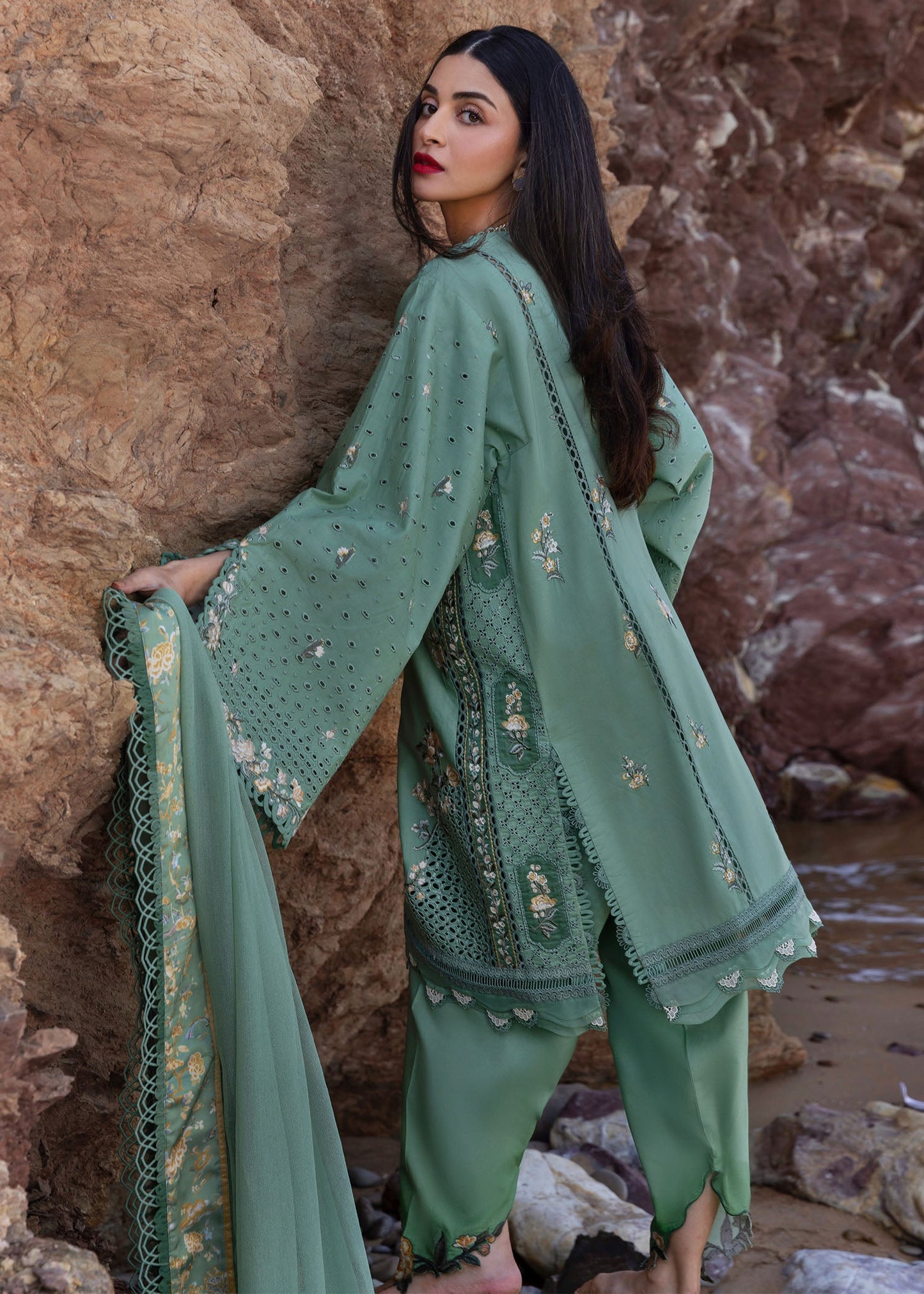 Crimson Summer Lawn 2025 by Saira Shakira | D5 A