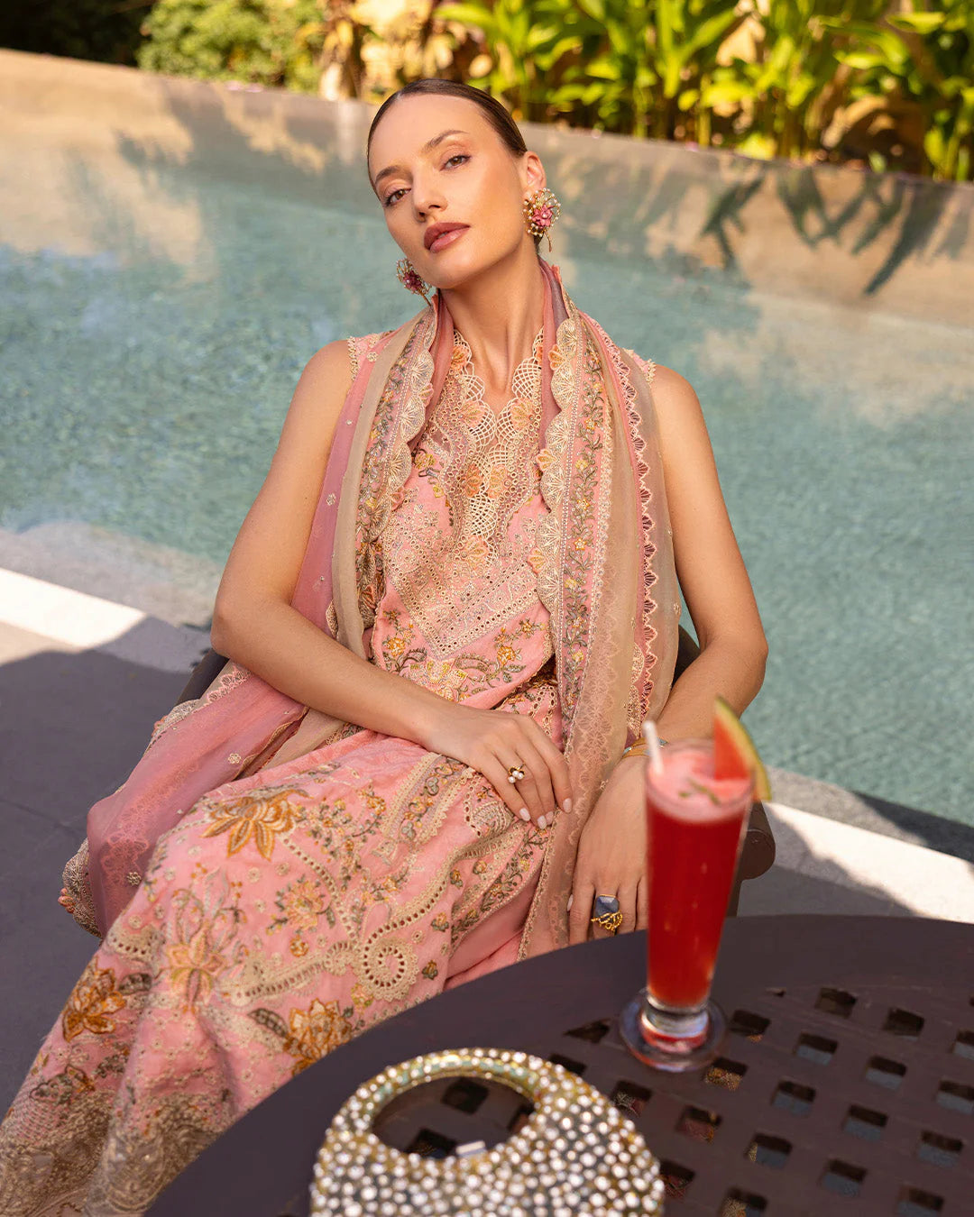 Faiza Saqlain Zinnia Luxury Lawn '25 - Peony
