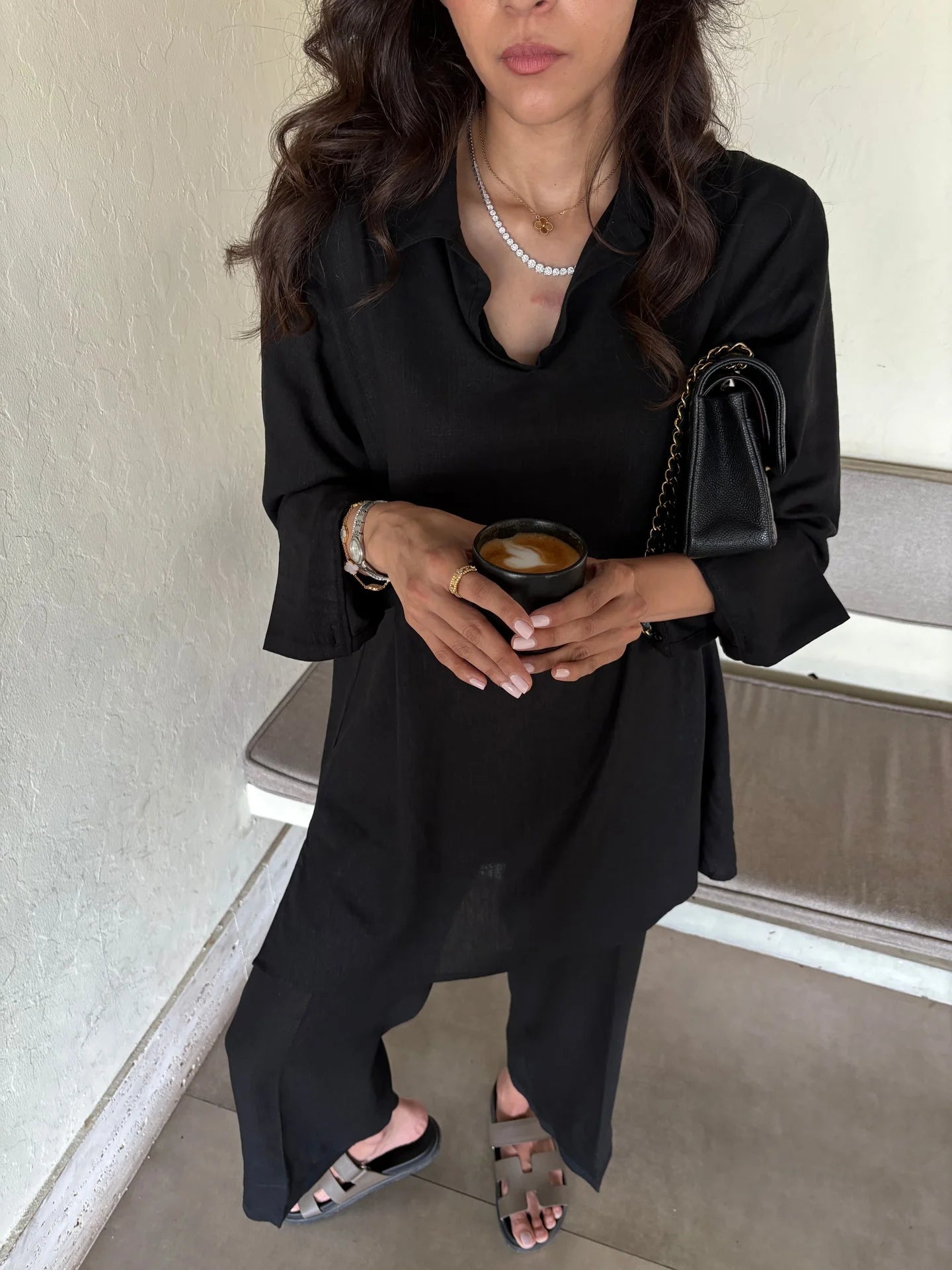 Sak Atelier Black Linen Willow Set