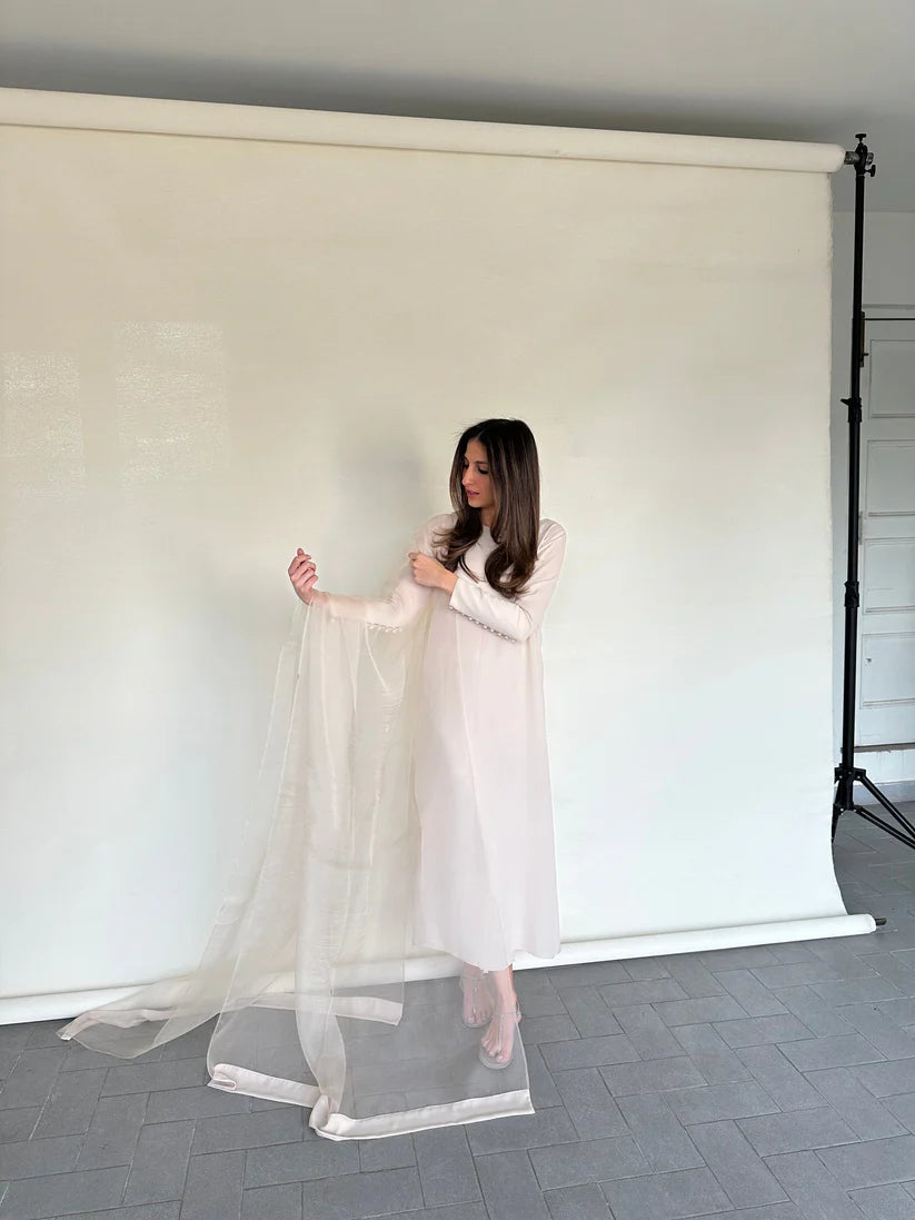 ANTIQUE WHITE BUTTONED SET | Sak Atelier