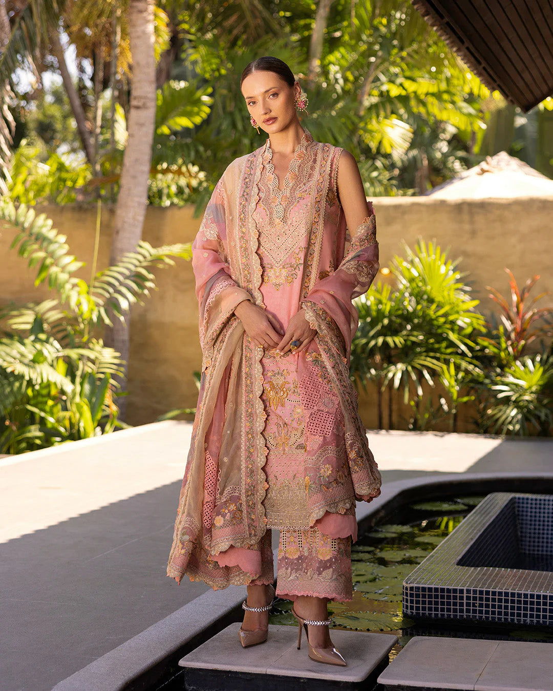 Faiza Saqlain Zinnia Luxury Lawn '25 - Peony