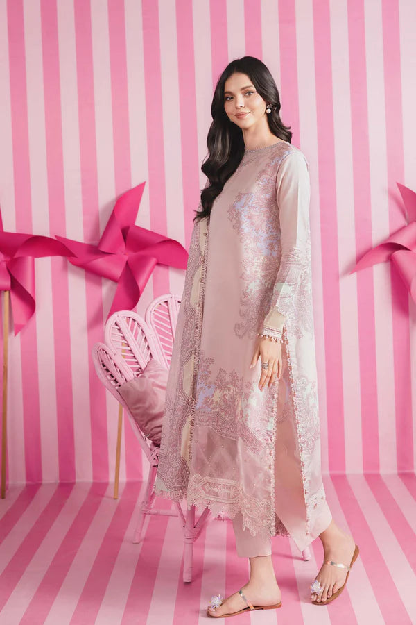 3 Pc Unstitched Embroidered Lawn Suit - MB-CUSV13-04B