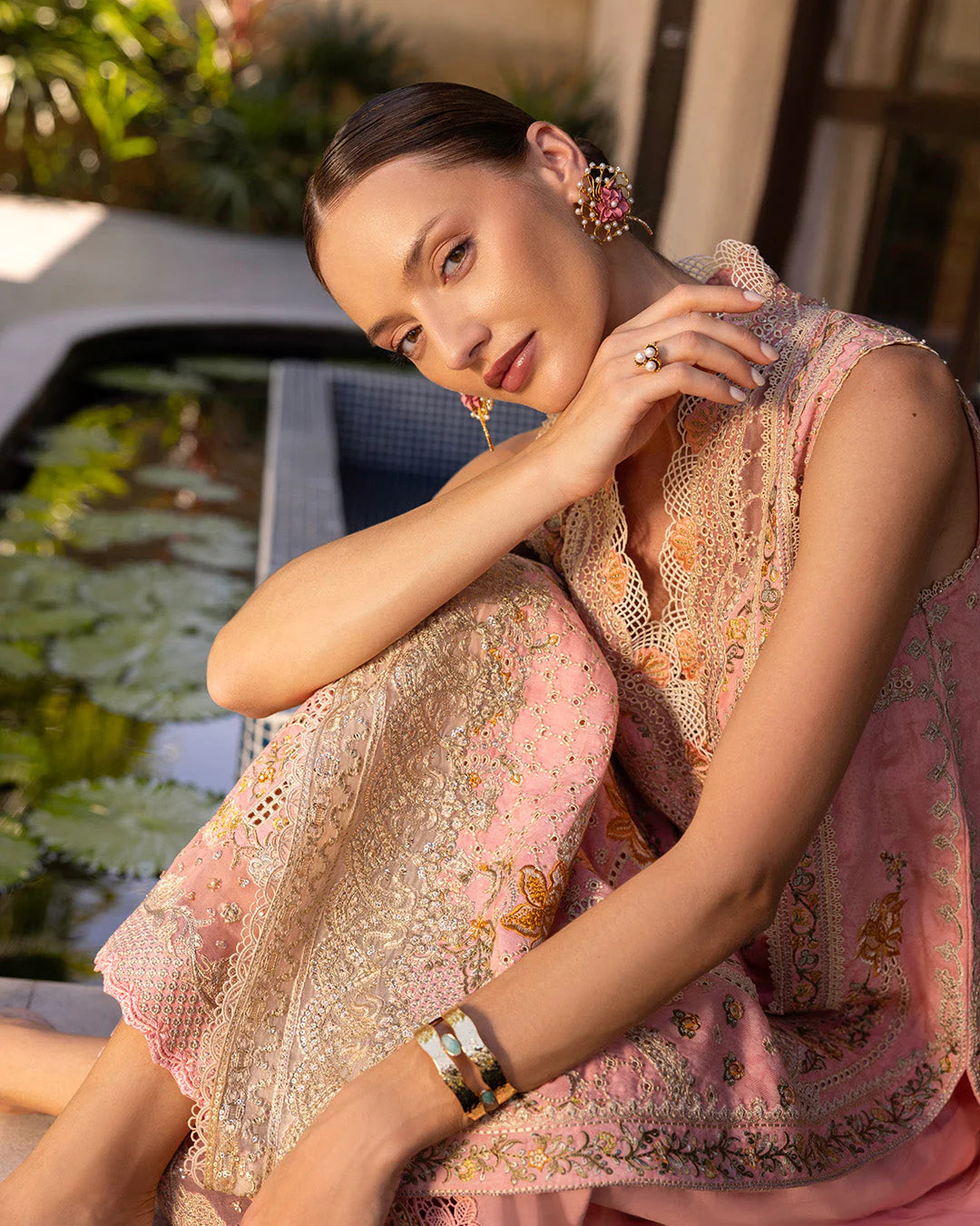 Faiza Saqlain Zinnia Luxury Lawn '25 - Peony