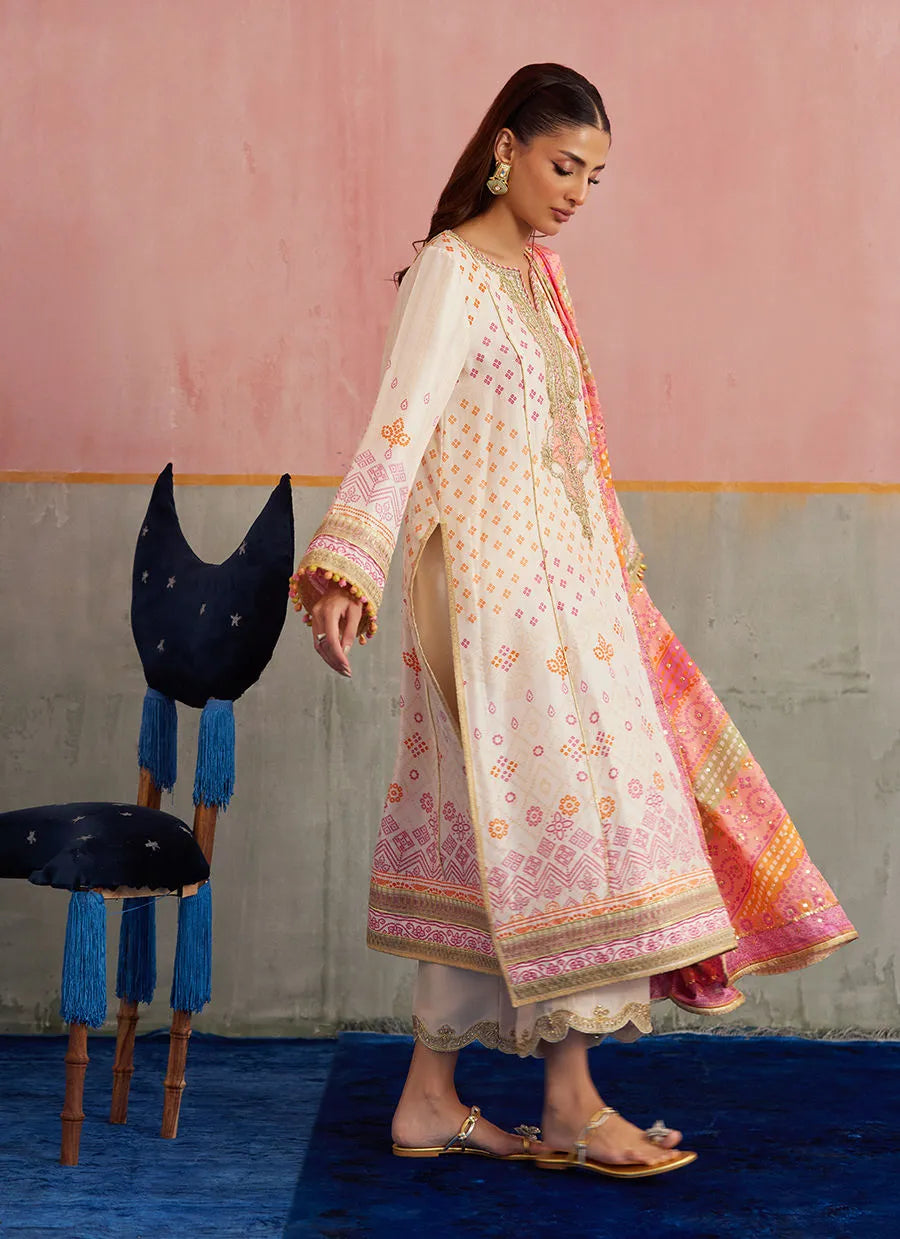 Farah Talib Aziz Mayna Festive Prints '25 - Isa Ivory Shirt and Dupatta