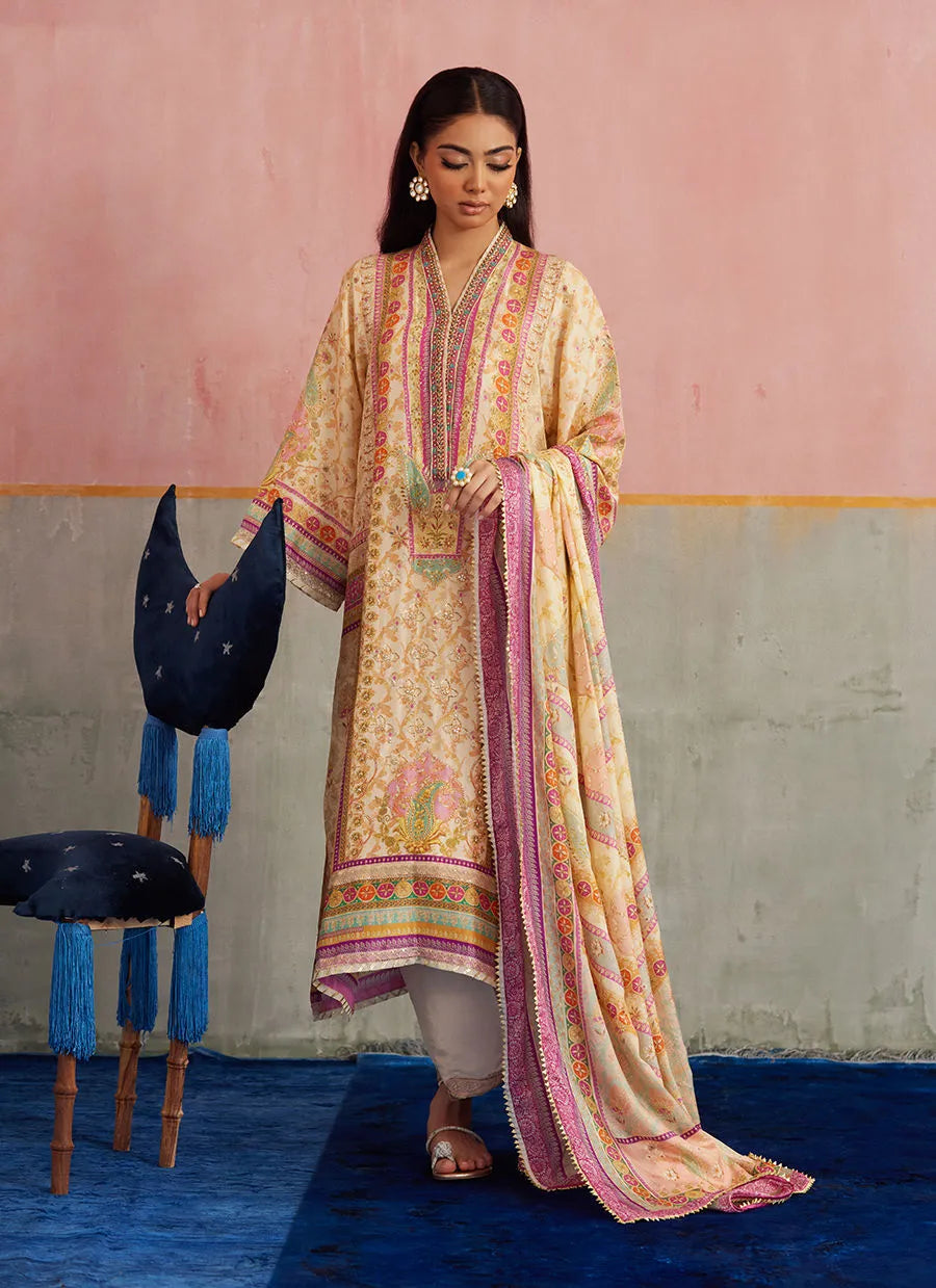 Farah Talib Aziz Mayna Festive Prints '25 - Vivi Shirt And Dupatta