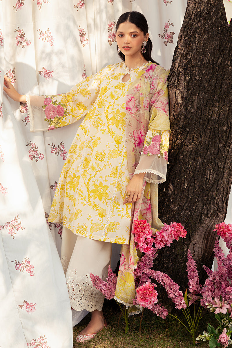 IVORY GARLAND-3 PIECE EMBROIDERED LAWN SUIT