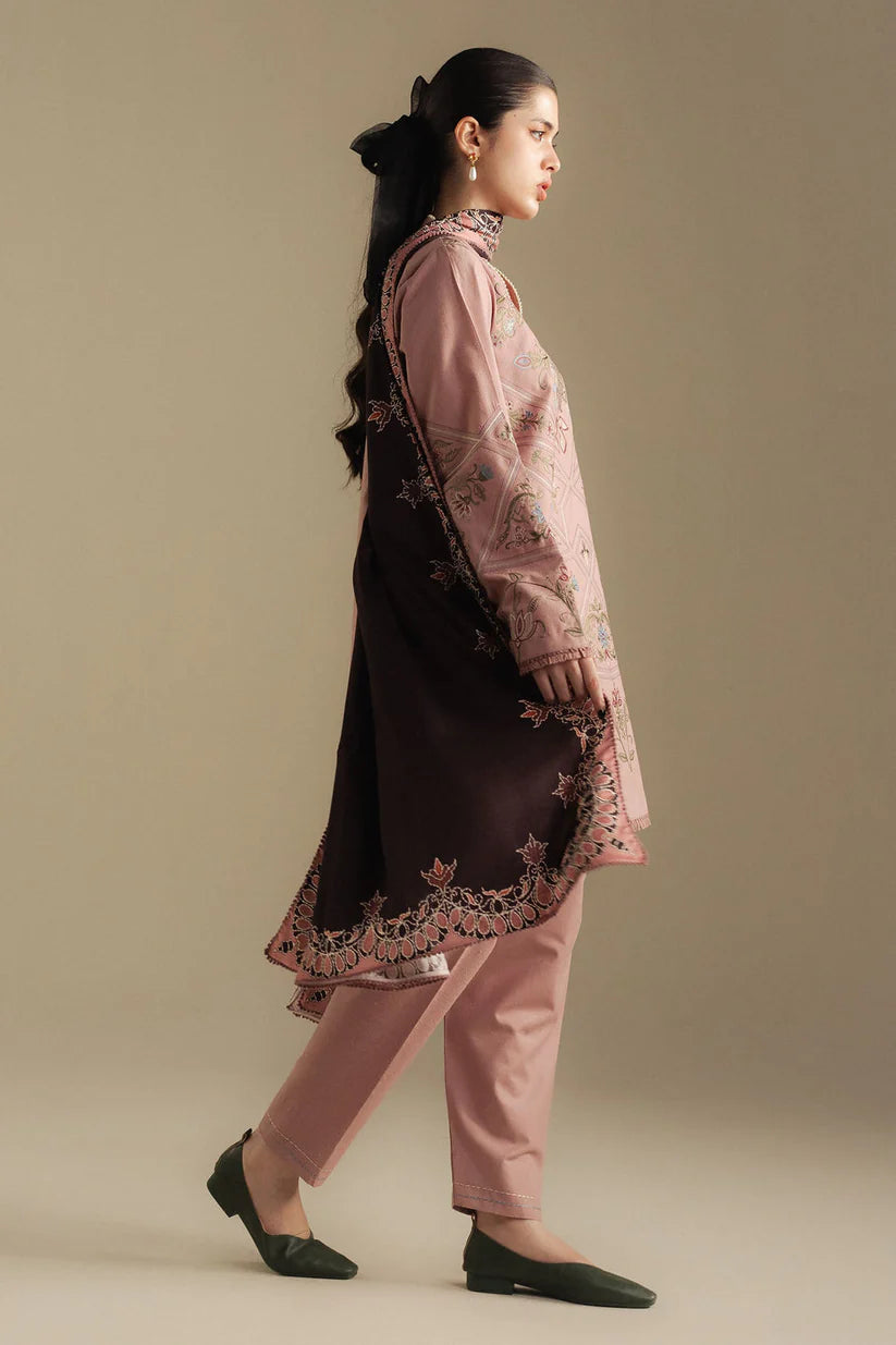 CORAL-4A | Coco Winter Unstitched’25 | Zara Shahjahan