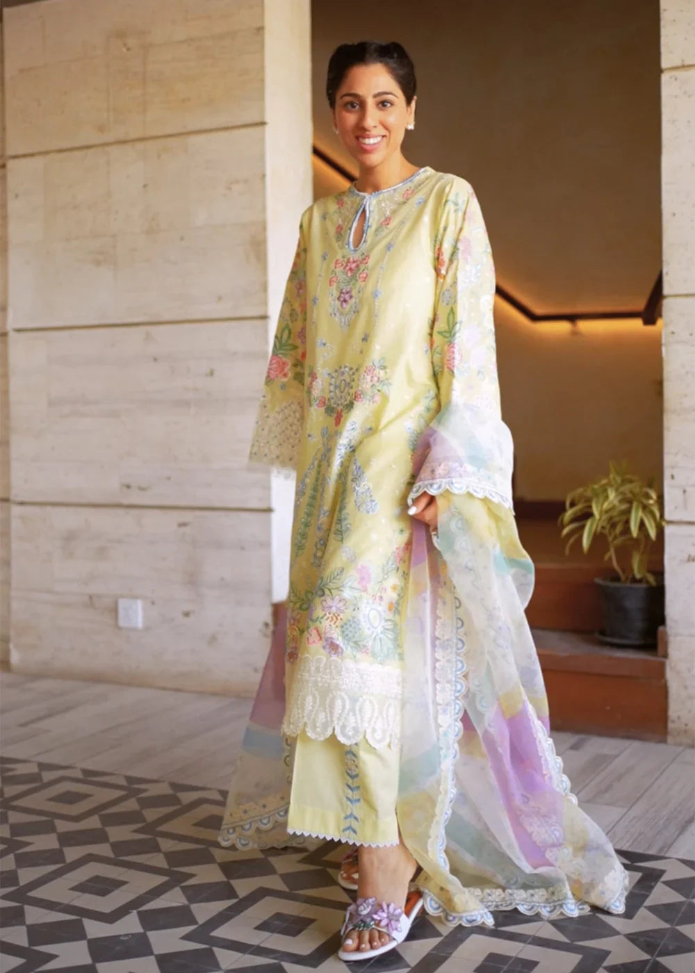 Sadaf Fawad Khan Siraa Lawn'25 - MID SUMMER EVENING - B