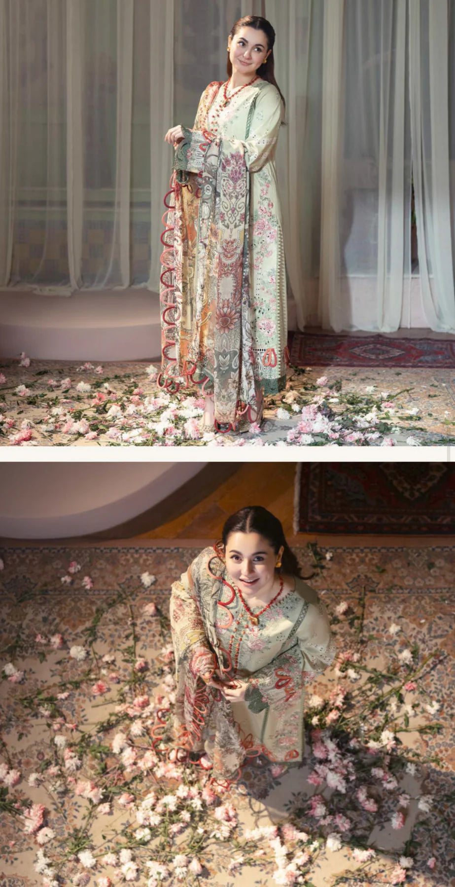 Jade Ombre X Hania Aamir Lawn 2025 - Green Set