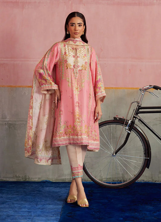 Farah Talib Aziz Mayna Festive Prints '25 - Vic Blush Shirt And Dupatta