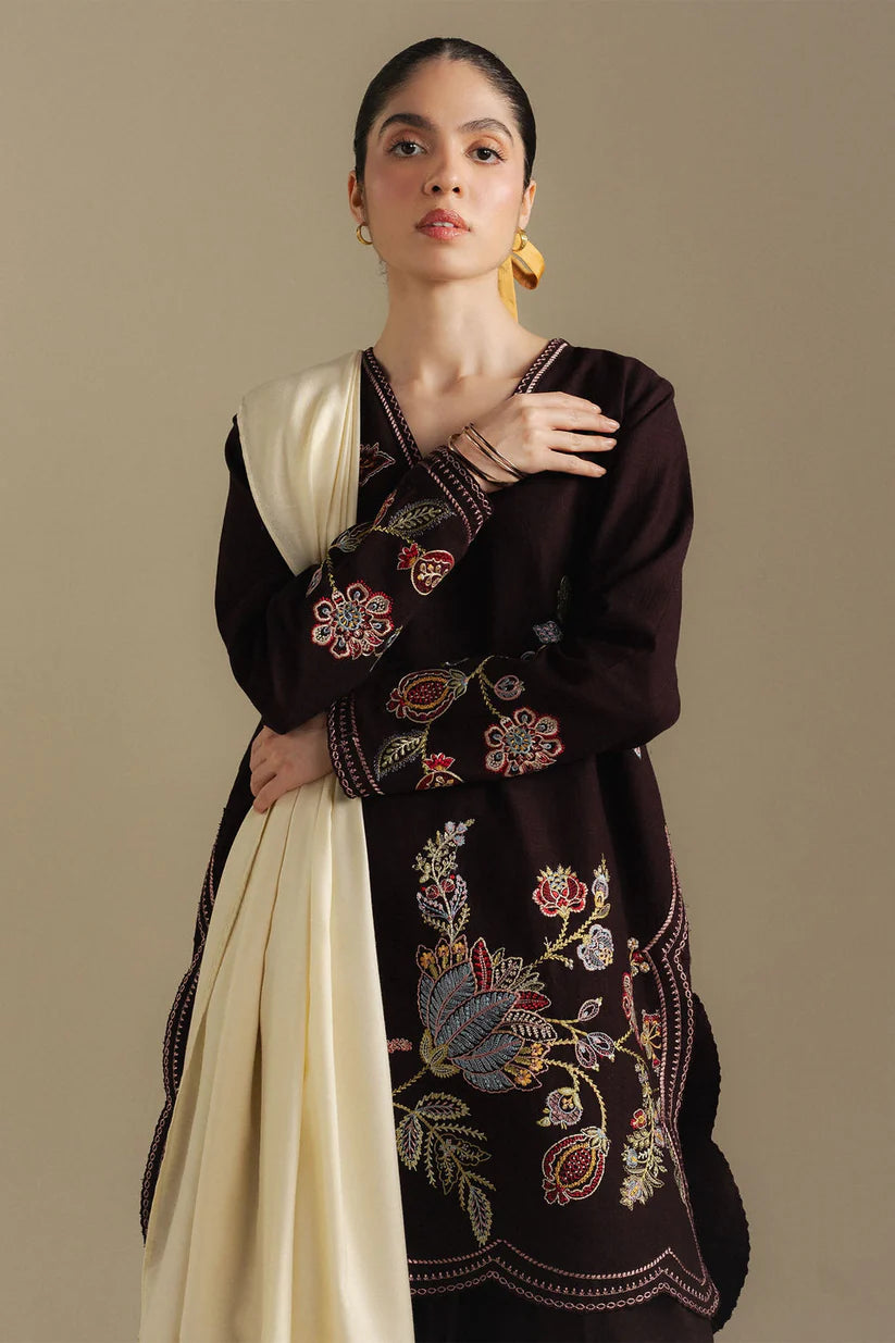 BERRY-3A | Coco Winter Unstitched’25 | Zara Shahjahan