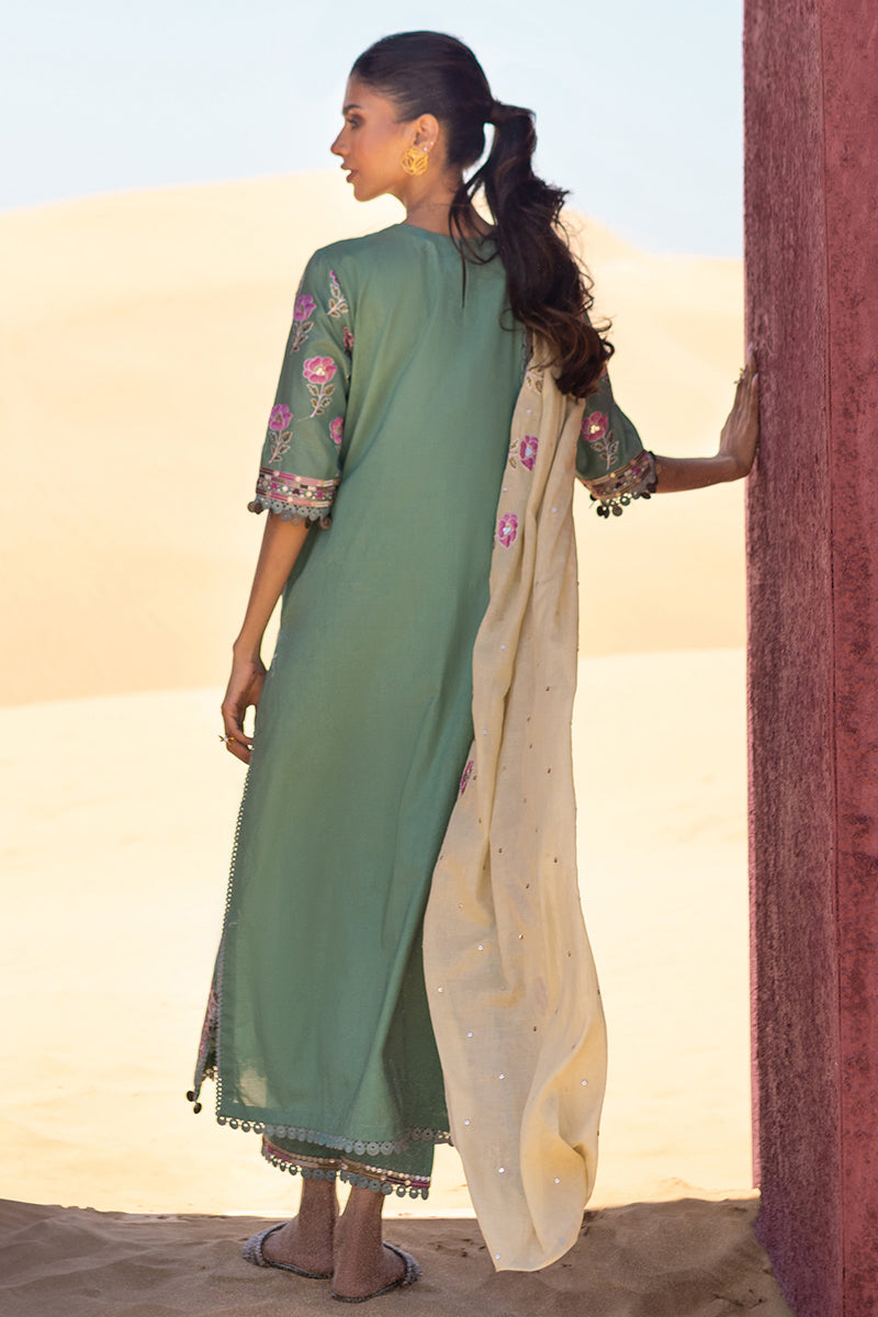 Cross Stitch Eid Lawn 2024 | CHARTREUSE GOLD