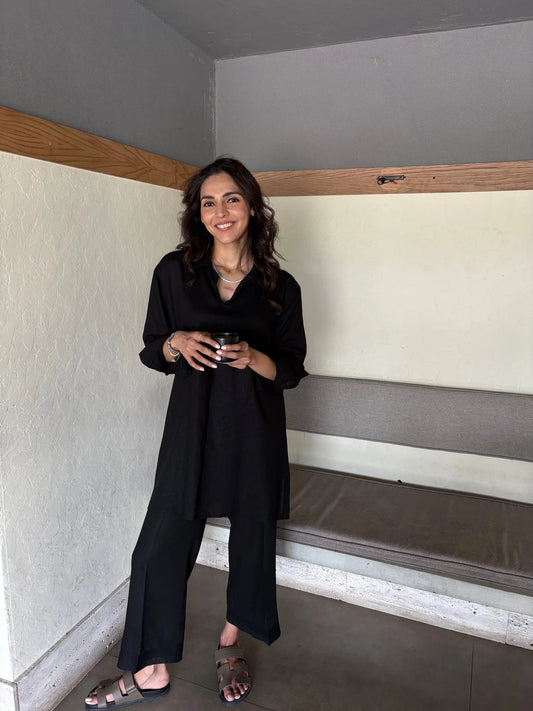 Sak Atelier Black Linen Willow Set