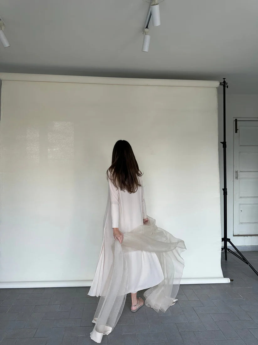 ANTIQUE WHITE BUTTONED SET | Sak Atelier