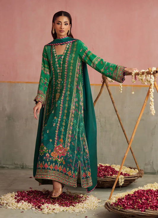 Farah Talib Aziz Mayna Festive Prints '25 - Noemi Jade Shirt And Dupatta