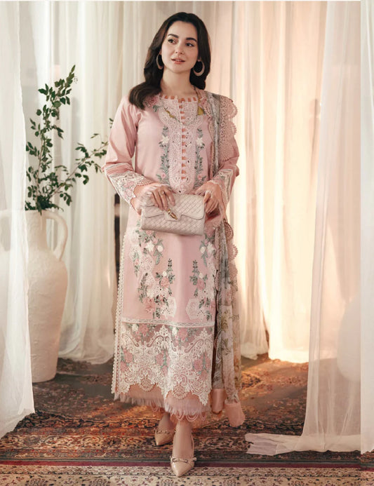 Jade Ombre X Hania Aamir Lawn 2025 - Pink Set