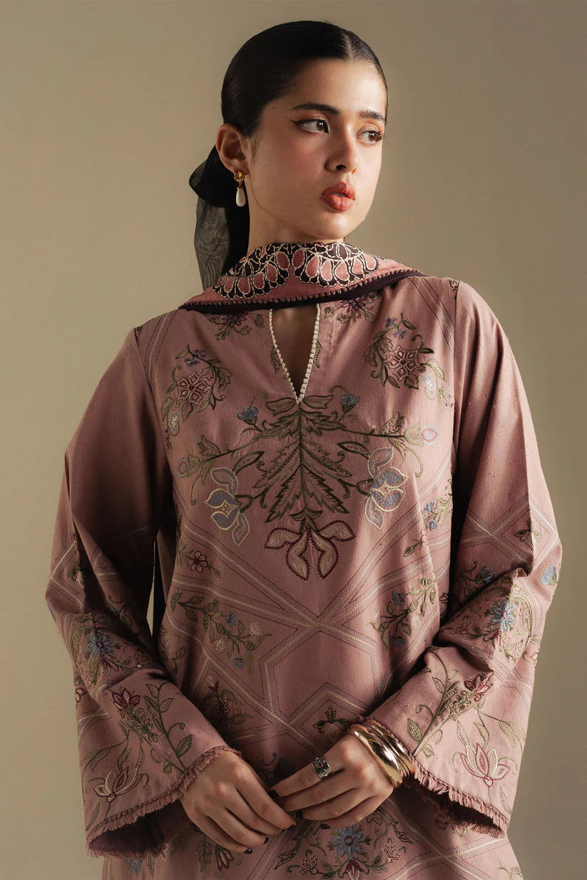 CORAL-4A | Coco Winter Unstitched’25 | Zara Shahjahan