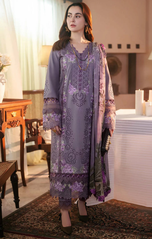 Jade Ombre X Hania Aamir Lawn 2025 - Purple Set