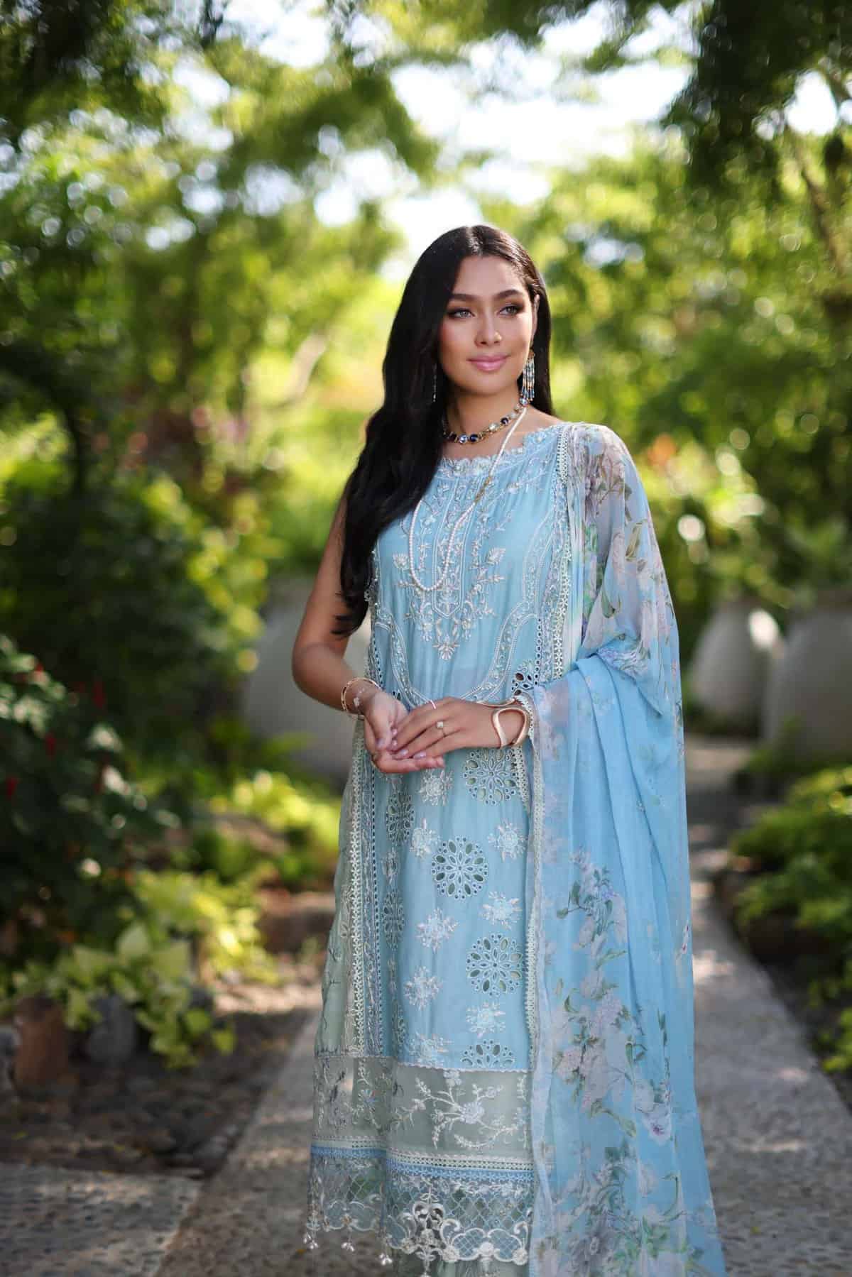 Noor Luxury Chikankari Lawn’24 | Saadi Aasad | D2-A