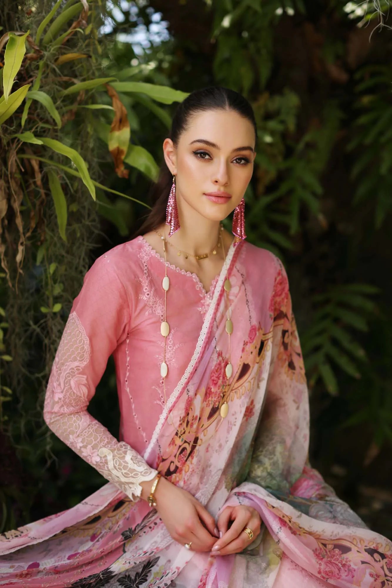 Noor Luxury Chikankari Lawn’24 | Saadi Aasad | D1-A