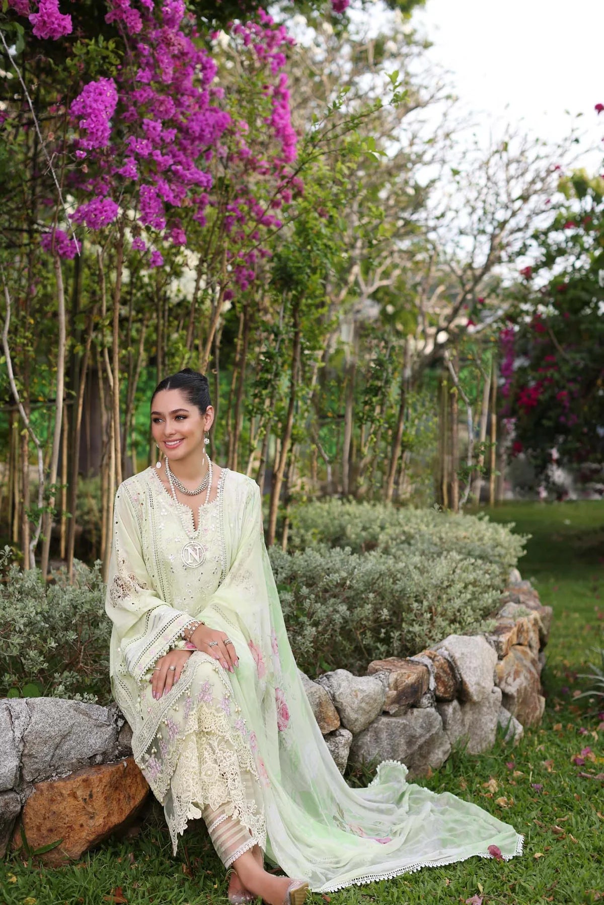 Noor Luxury Chikankari Lawn’24 | Saadi Aasad | D11-B