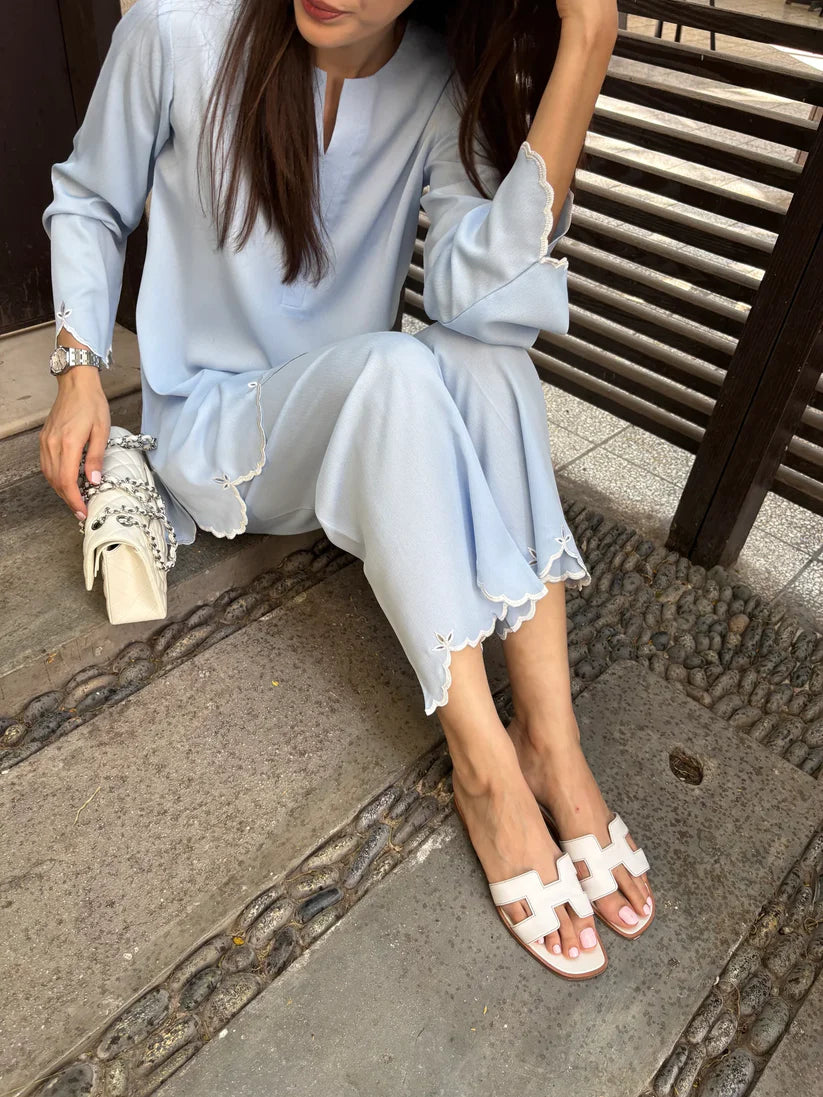 POWDER BLUE DAHLIA SET | Sak Atelier